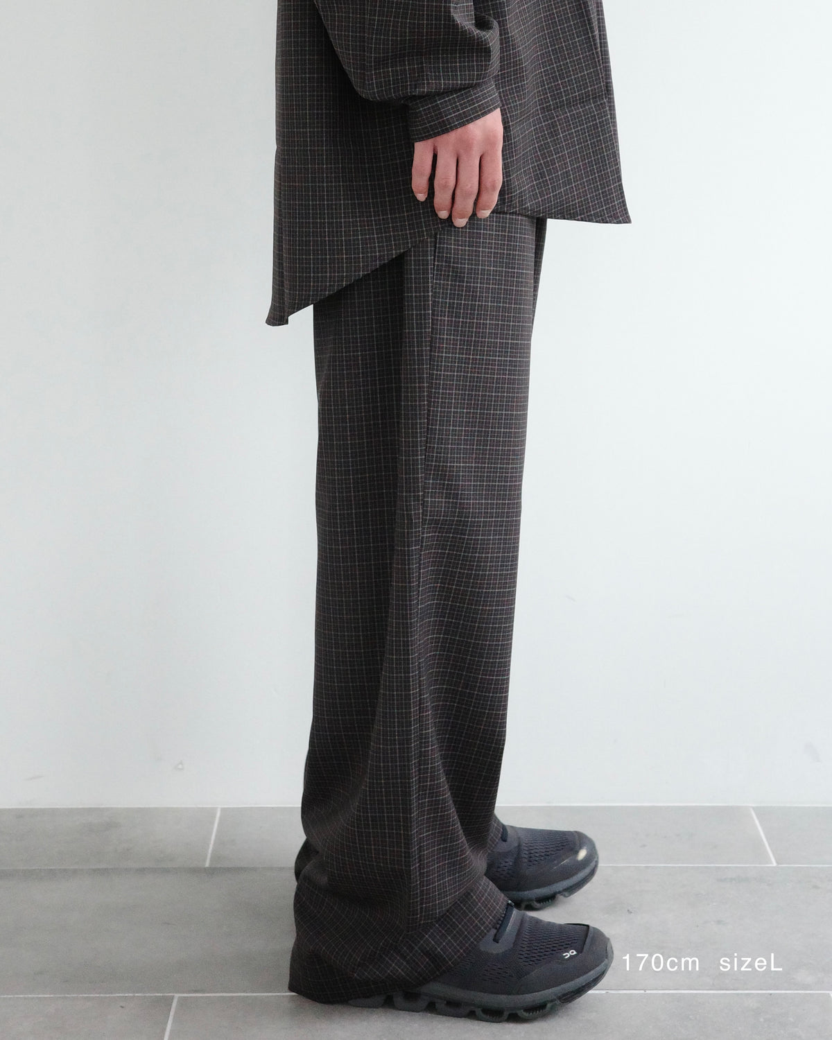 MERINO WOOL CHECK SLACKS