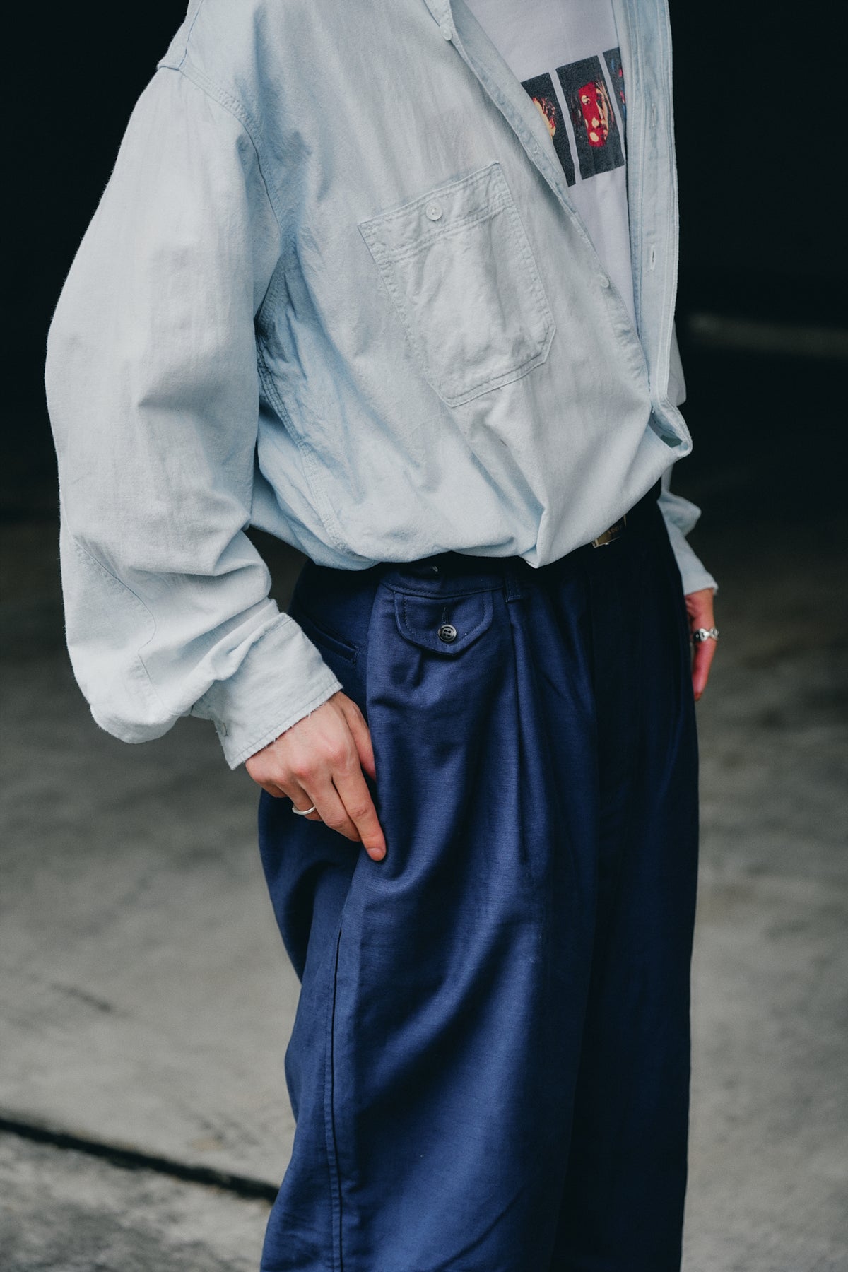 STANDARD CHINO TROUSERS（NAVY）