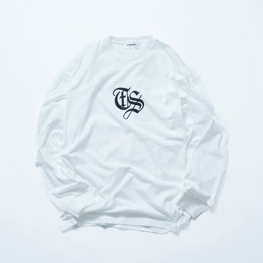OLD ENGLISH LOGO L/S TEE （WHITE）