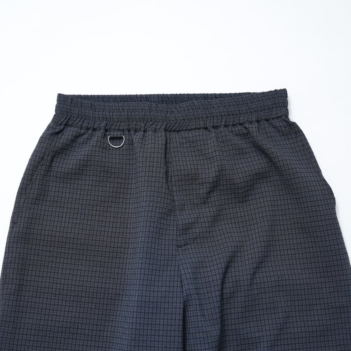 WOOL STRETCH CHECK SLACKS