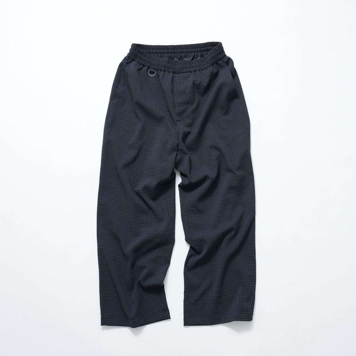 WOOL STRETCH CHECK SLACKS