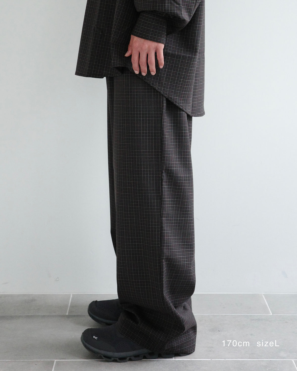 MERINO WOOL CHECK SLACKS