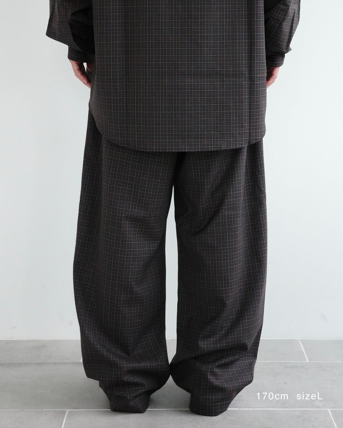 MERINO WOOL CHECK SLACKS