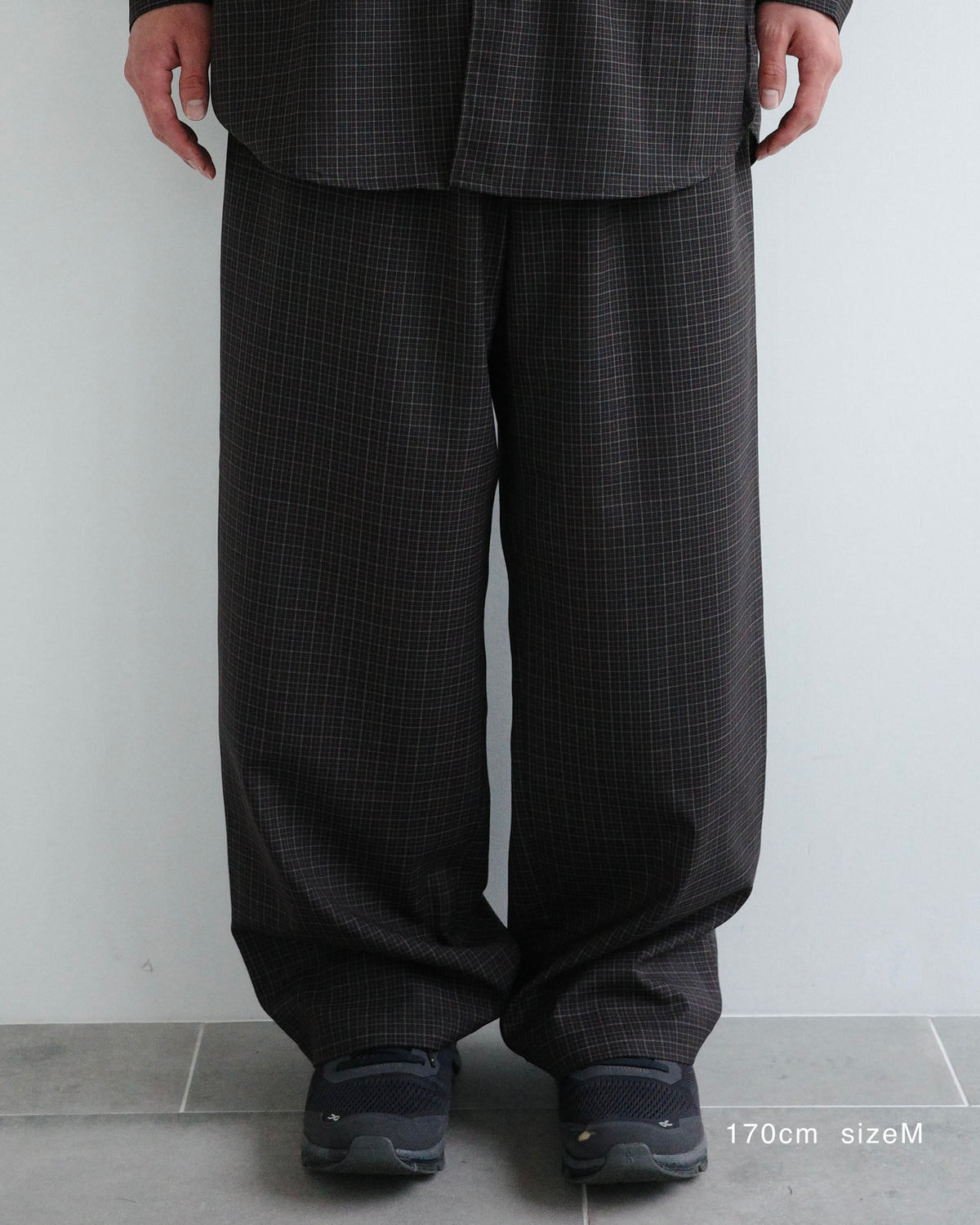 MERINO WOOL CHECK SLACKS
