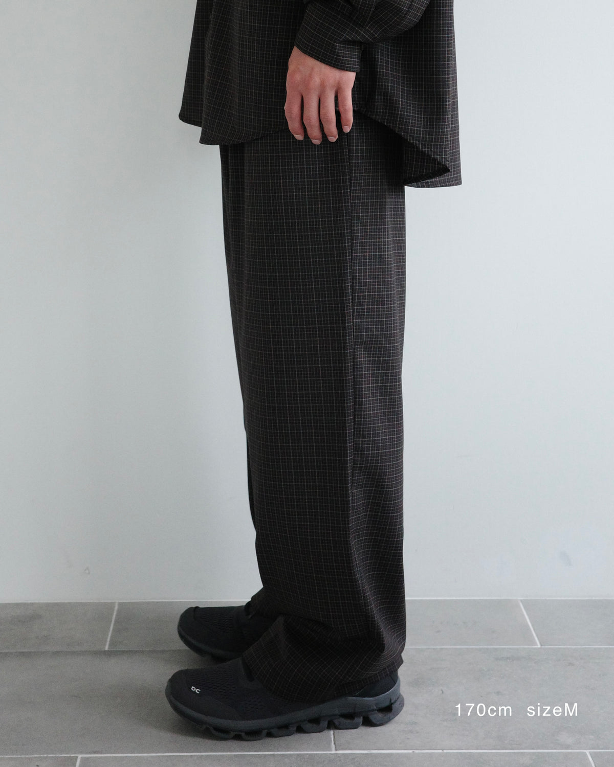MERINO WOOL CHECK SLACKS