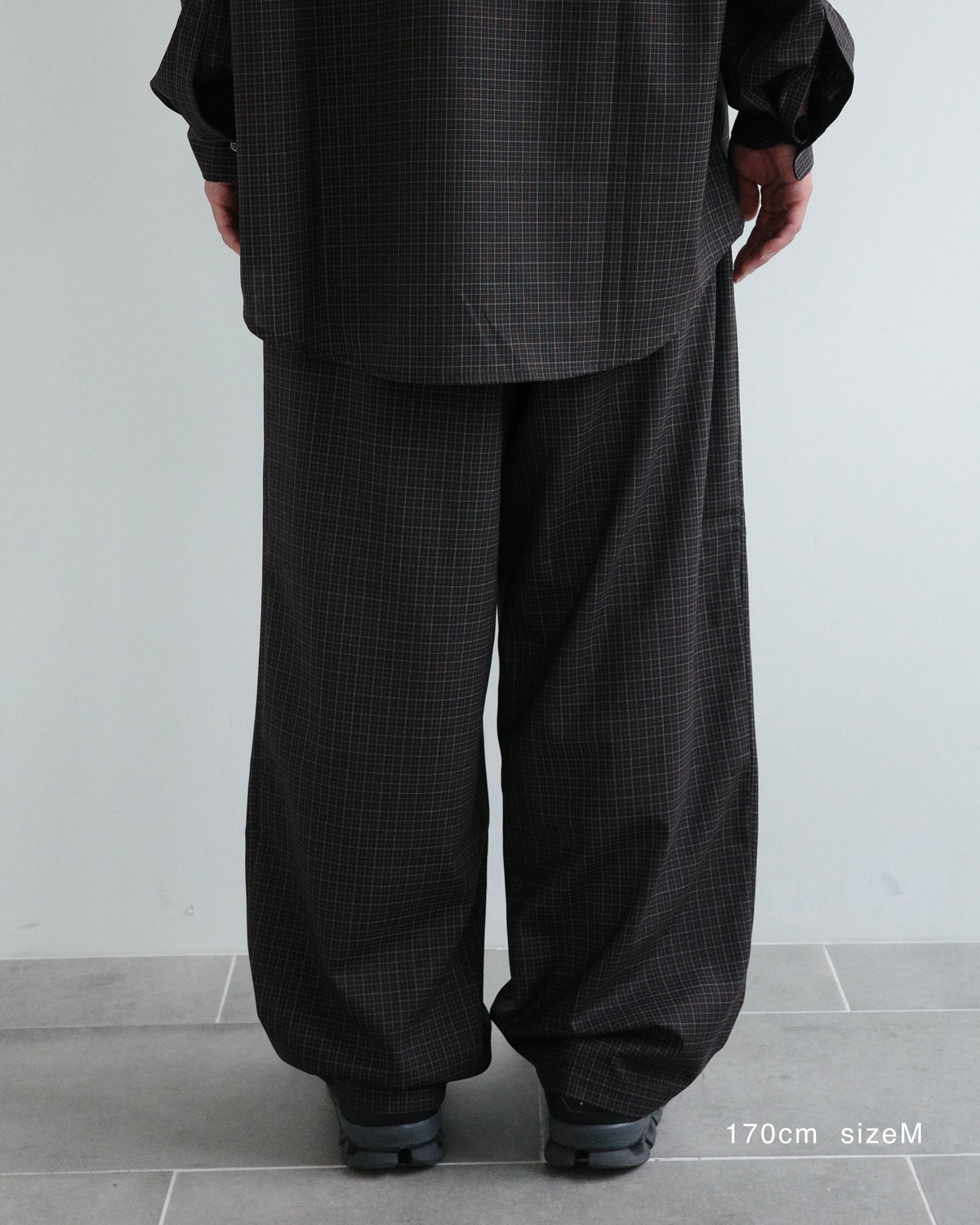 MERINO WOOL CHECK SLACKS