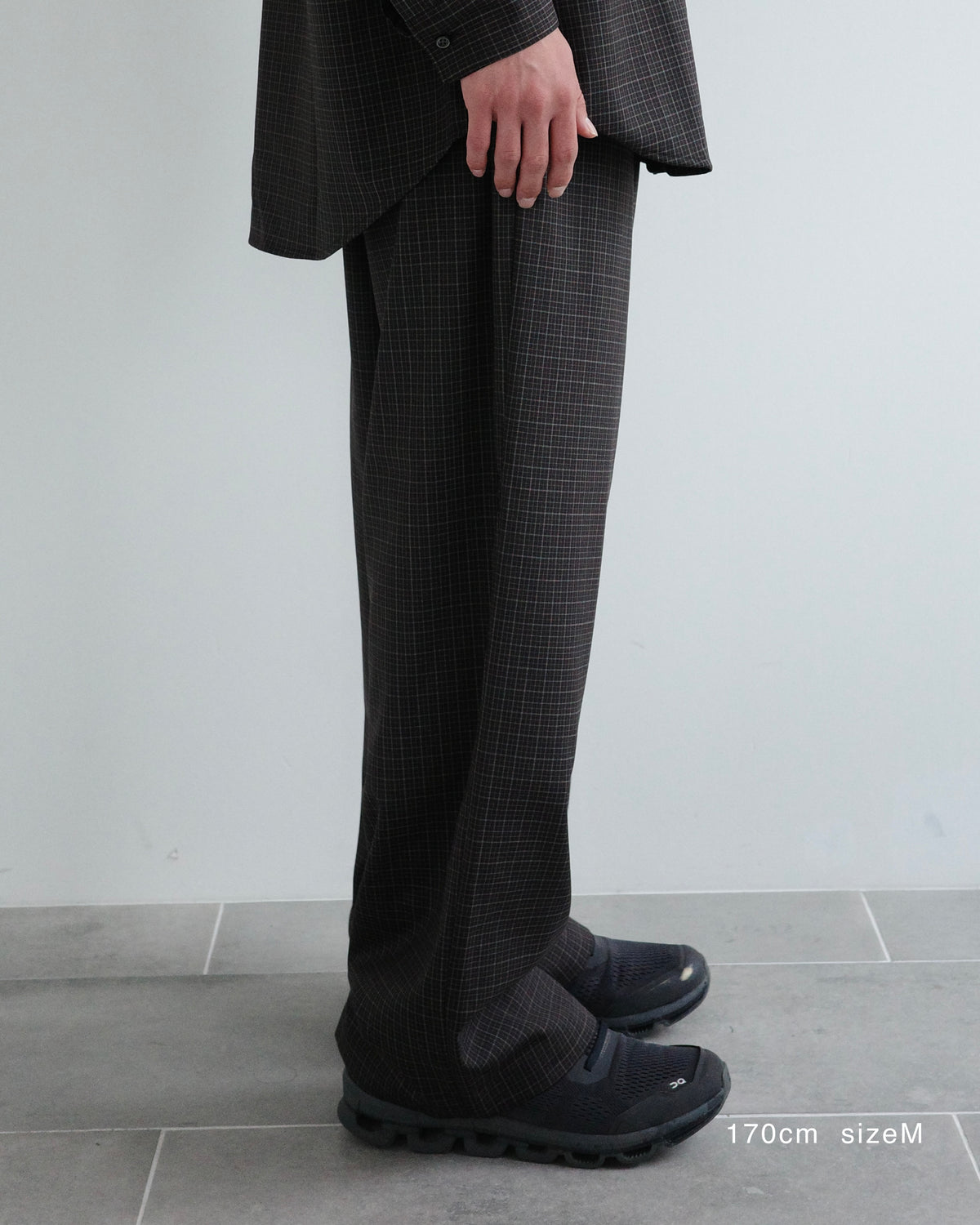 MERINO WOOL CHECK SLACKS