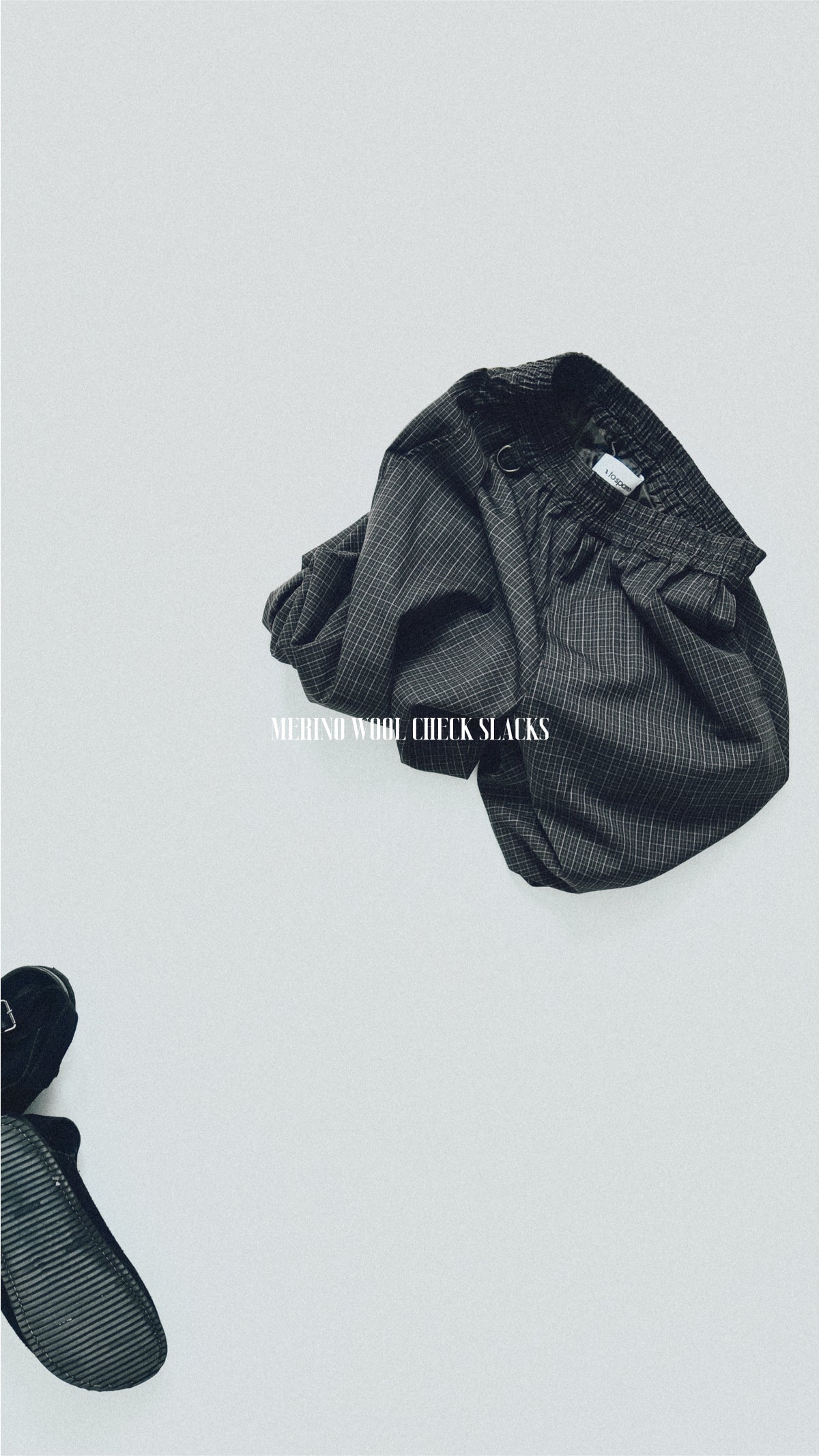 MERINO WOOL CHECK SLACKS
